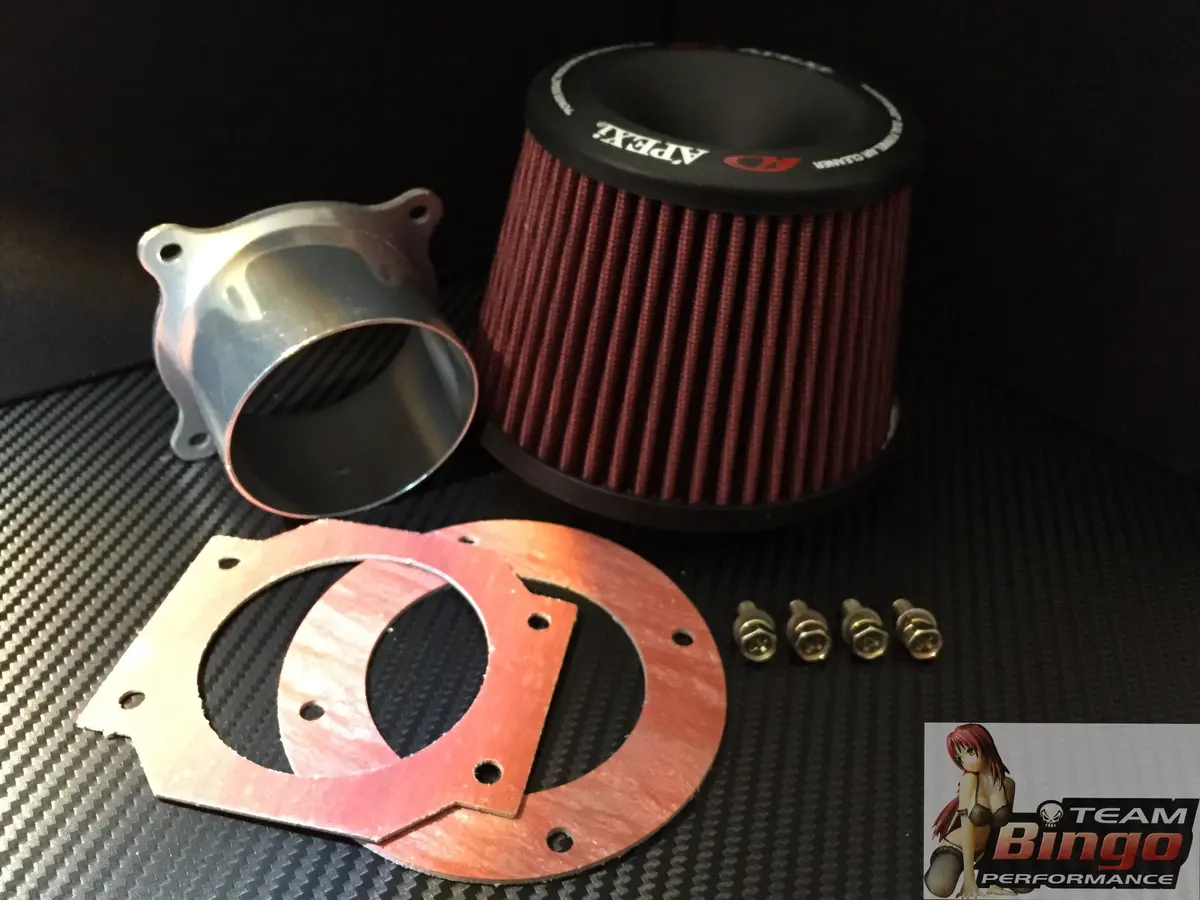 Apexi Power Intake Kit Filter Replacement Dual Funnel 3" Pod Filter 1