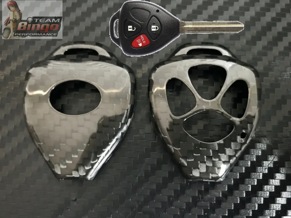 Toyota Real Carbon Fiber Key Cover Case 3 & 4 Button Rav4 Gt86 Scion 1