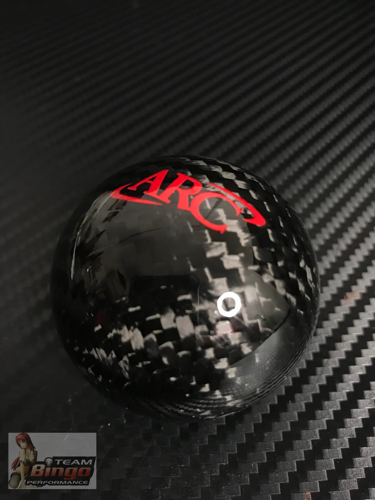 Arc Real Carbon Fiber Gear Shift Knob Universal 8,10,12Mm Fittings 1