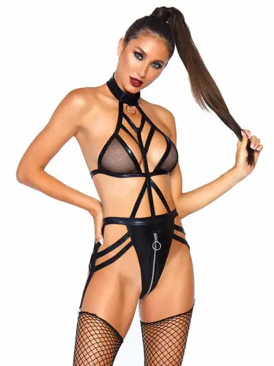 Dirty Mind Cage Strap Teddy 1