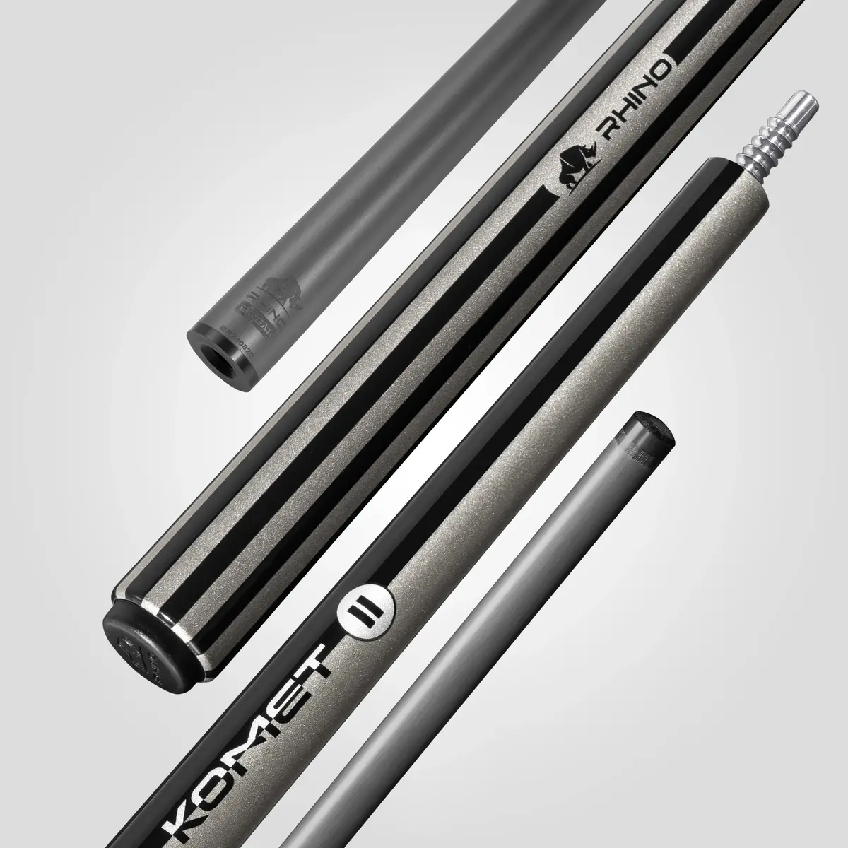 Rhino Komet Ii Break Cue - Black & Gray 1