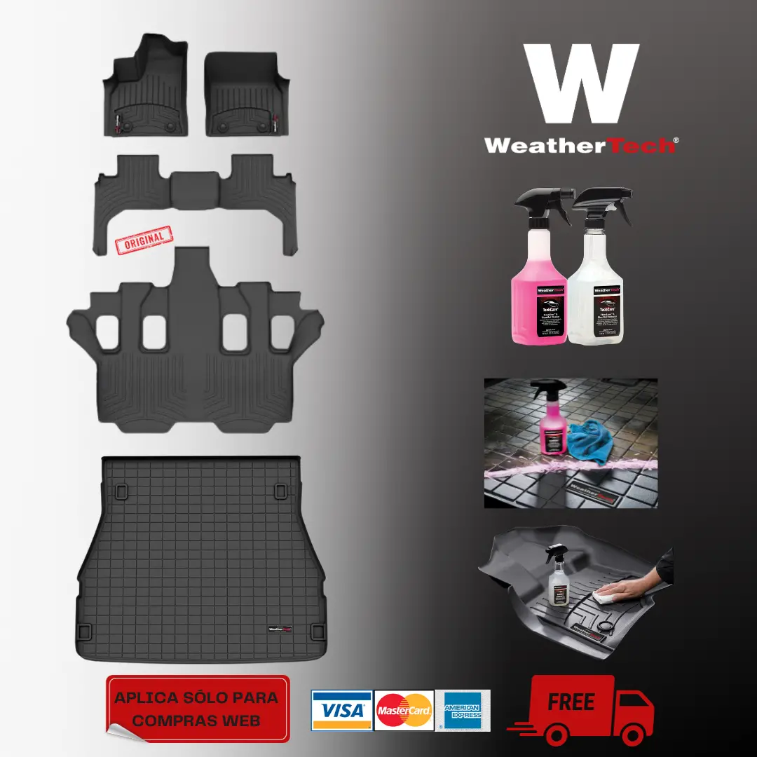 Juego Completo Weathertech Para Land Cruiser Lc300 & Lexus Lx + Kit De Limpieza 1