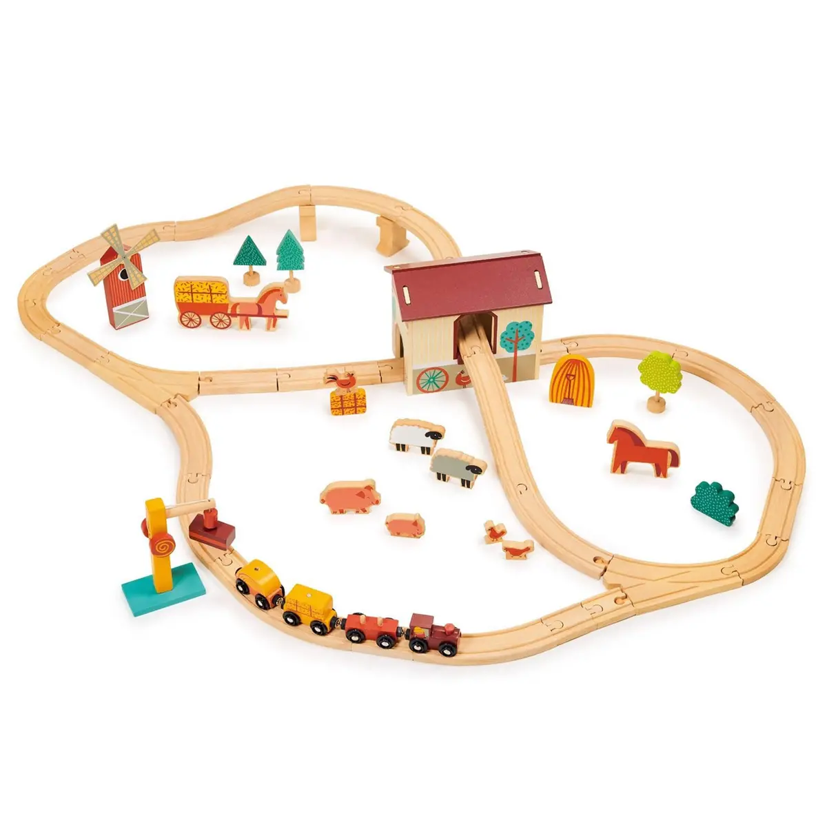 Farmyard Wooden Train Set 1