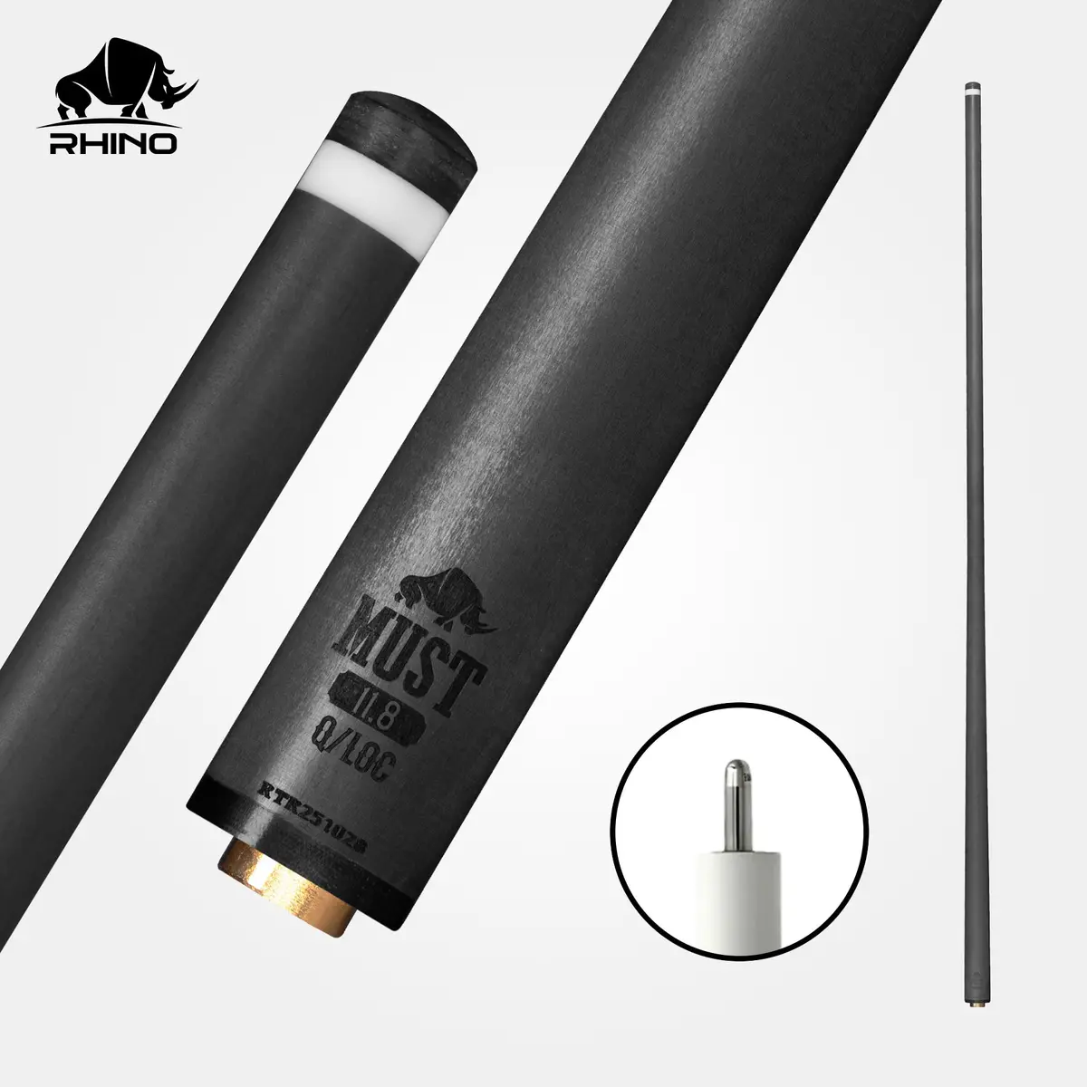 Rhino Must 30" / Q-Loc Pro Carbon Pool Cue Single Shaft 1