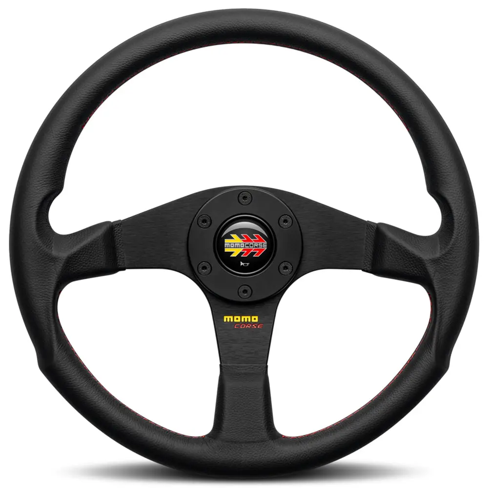 Momo Corse 2.0 Steering Wheel - Black Leather 1