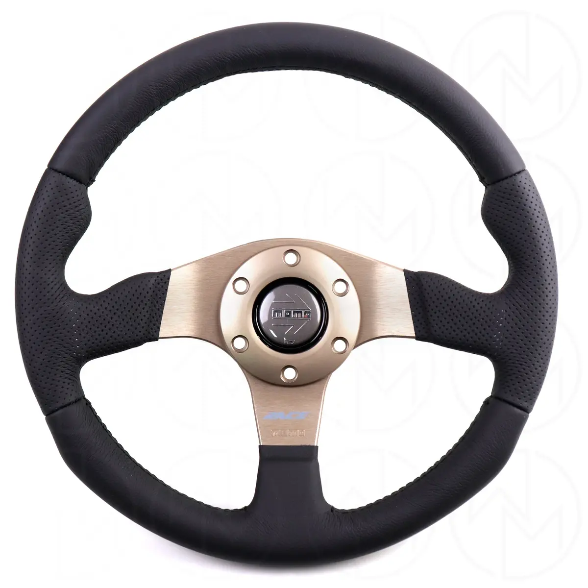 Momo Race Steering Wheel - 320Mm Leather Combo W/Anthracite Spokes 1