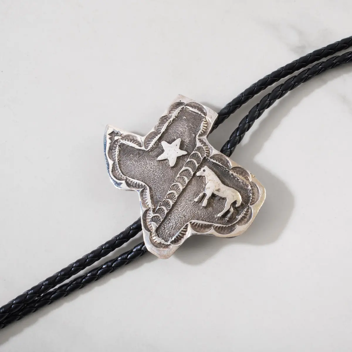 Emerson Kinsel Navajo Texas Usa Native American Made 925 Sterling Silver Bolo Tie 1