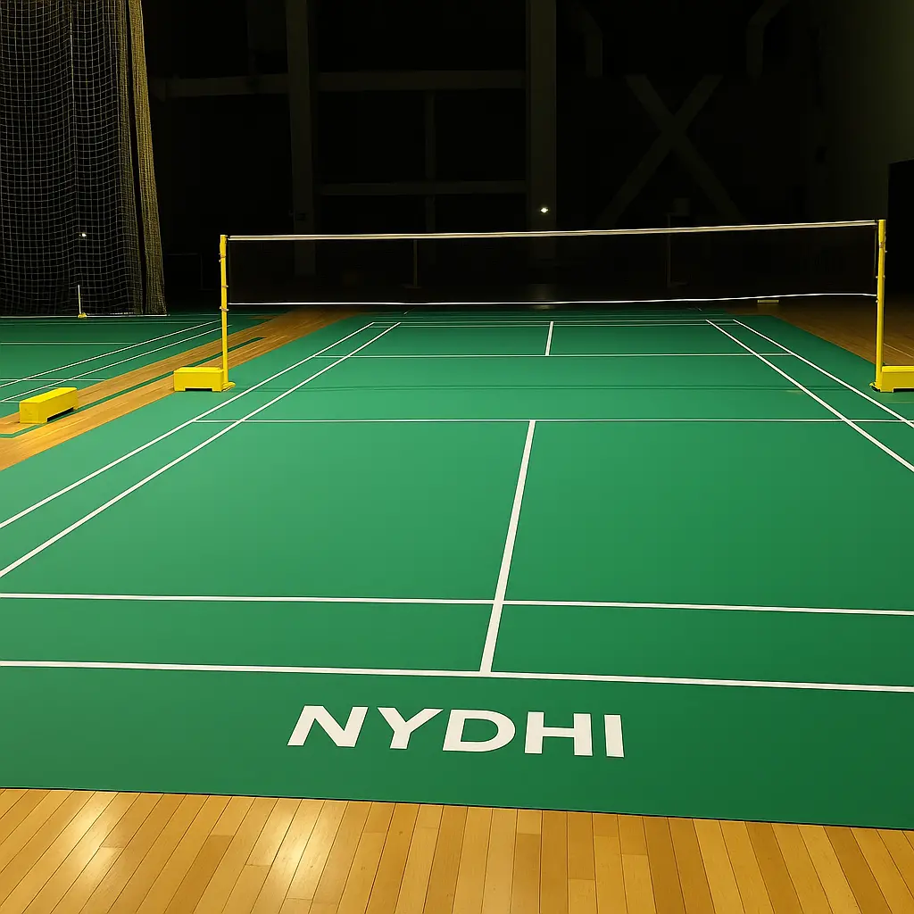 Nydhi Nc1030 Velcro Portable Badminton Court Mat | 4.5 Mm Bwf Standard Pvc 1