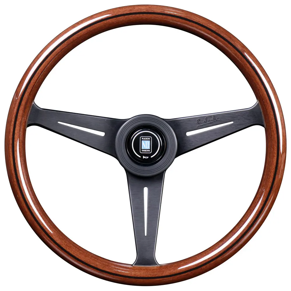 Nardi Classic Wood Steering Wheel - 390Mm Black Spokes 1