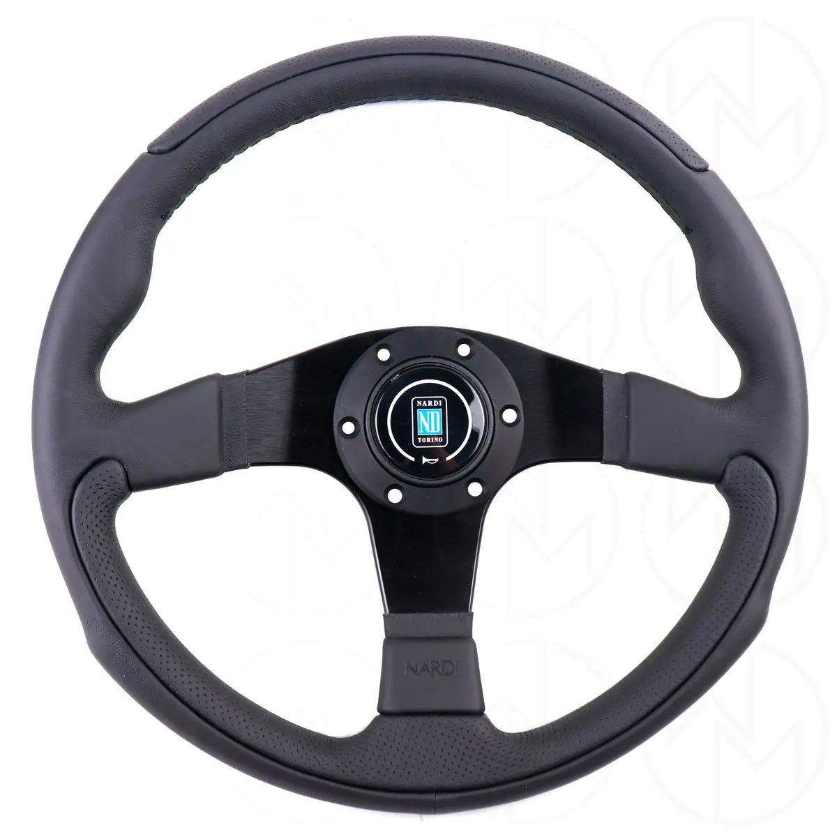 Nardi Leader Steering Wheel - 350Mm Combo Black Leather W/Black Stitch 1