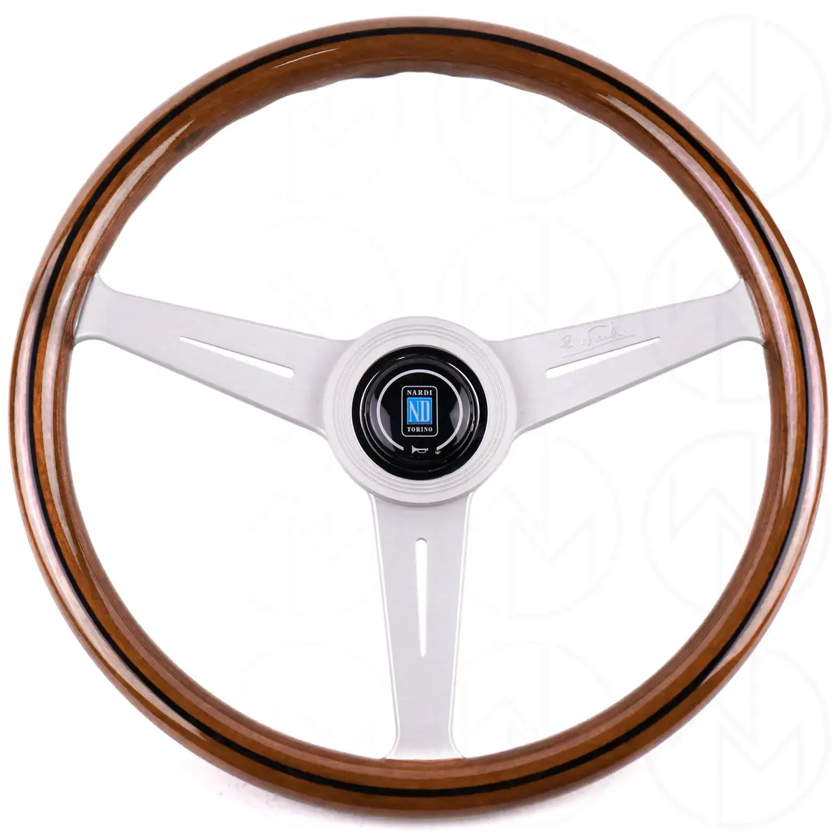 Nardi Classic Wood Steering Wheel - 360Mm White Spokes 1