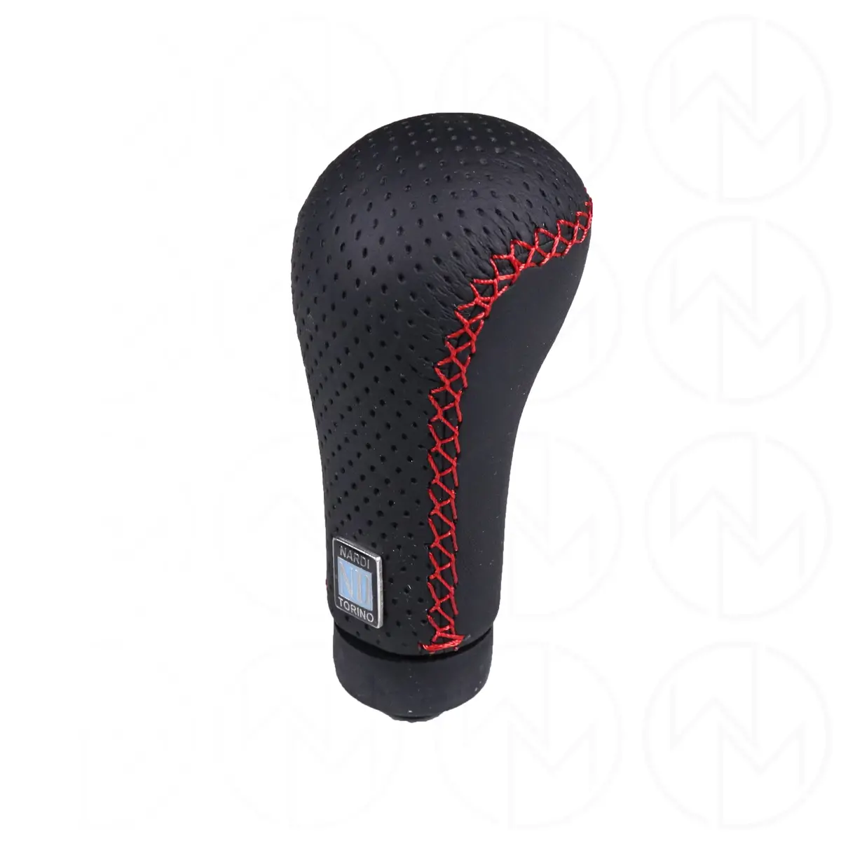 Nardi Prestige Line Perforated Leather W/ Red Stitch Shift Knob 1