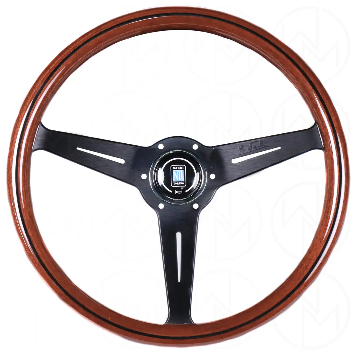 Nardi Classic Wood Steering Wheel - 360Mm Black Spokes 1