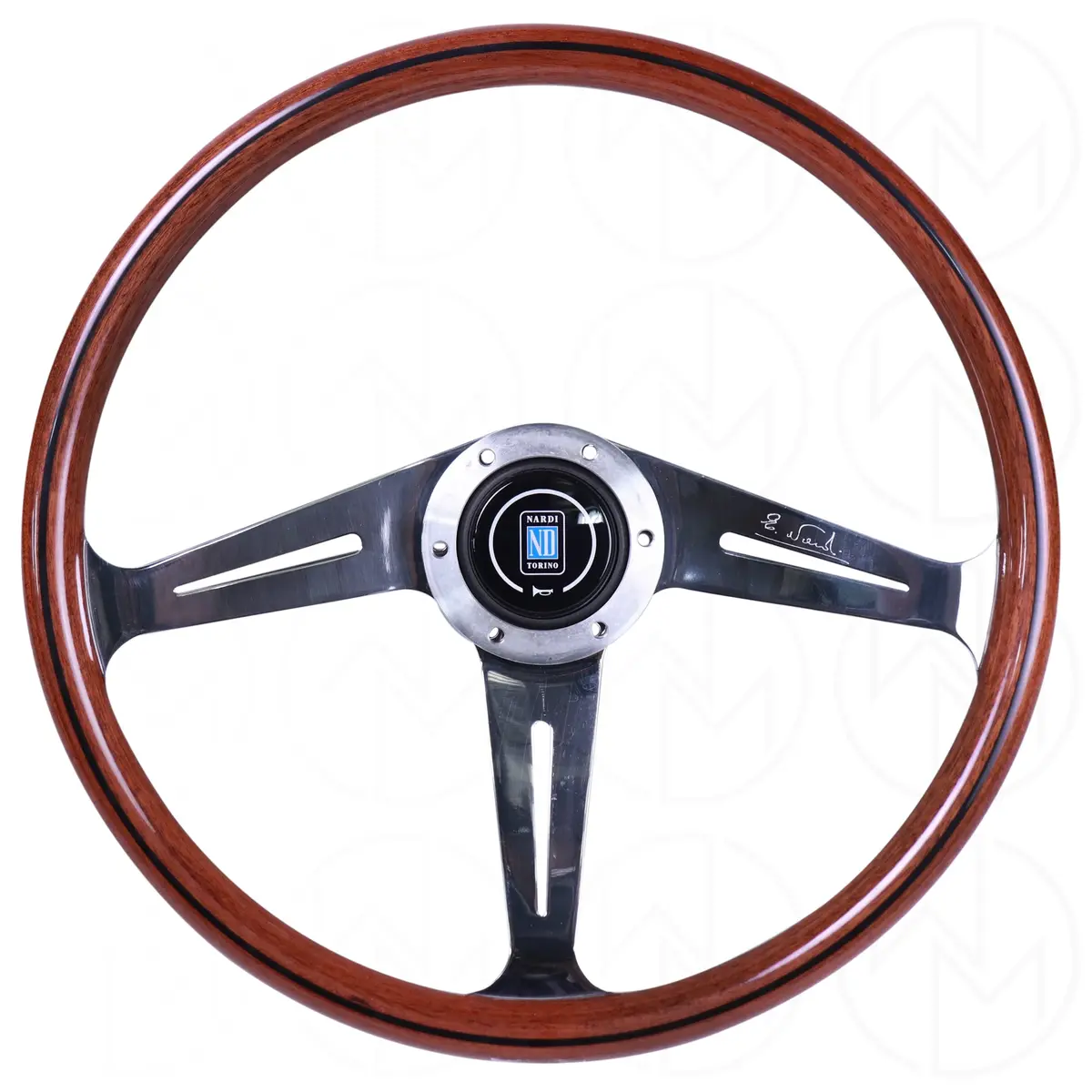 Nardi Classic Nd 367 Wood Steering Wheel - 360Mm Polished Spokes W/Ring Screws 1
