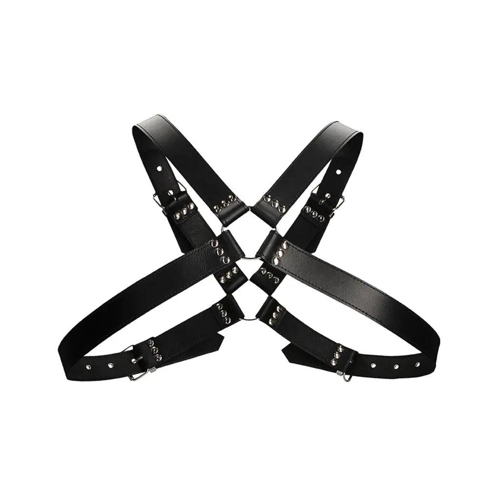 Men's Large Buckle Harness - One Size - Black 1