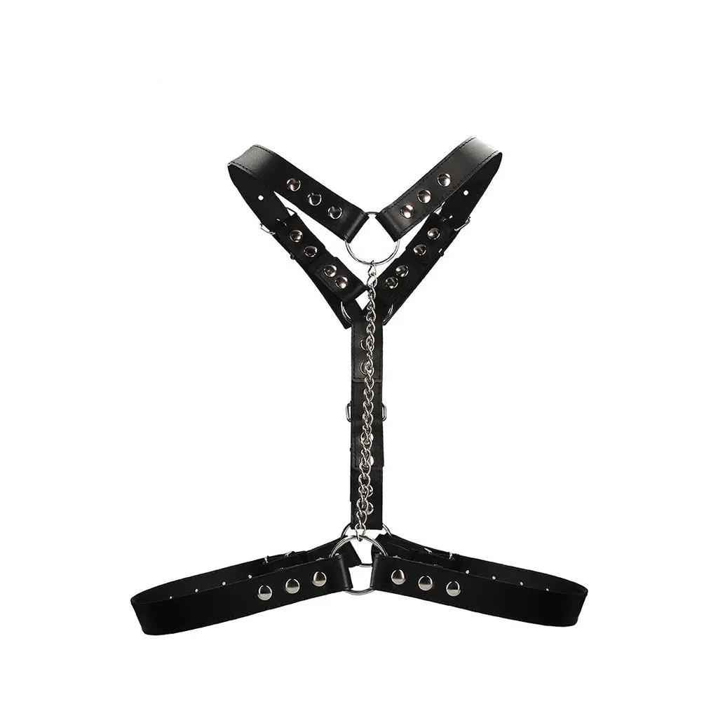 Twisted Bit Black Leather Harness - One Size - Black 1
