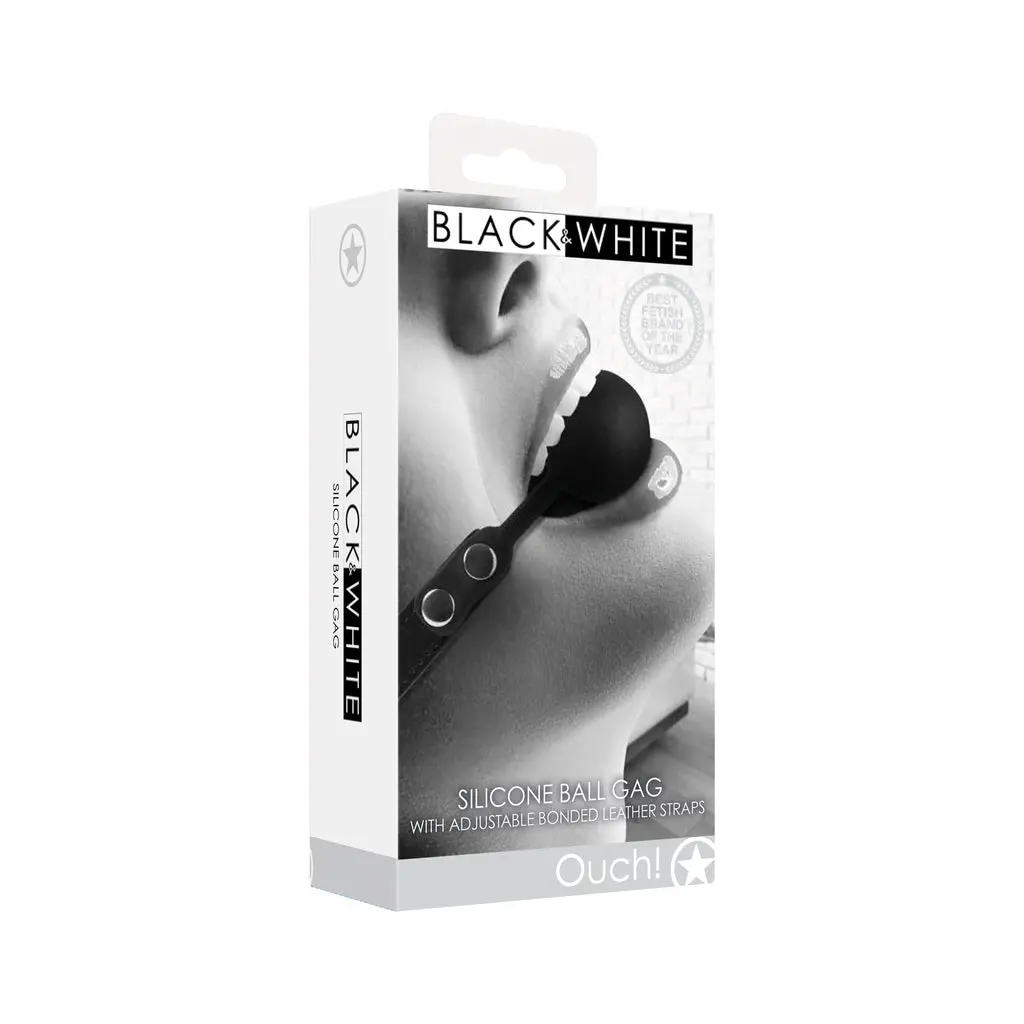 Silicone Ball Gag - With Adjustable Bonded Leather Straps 1