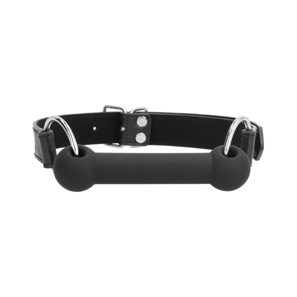 Silicone Bit Gag - With Adjustable Bonded Leather Straps 1