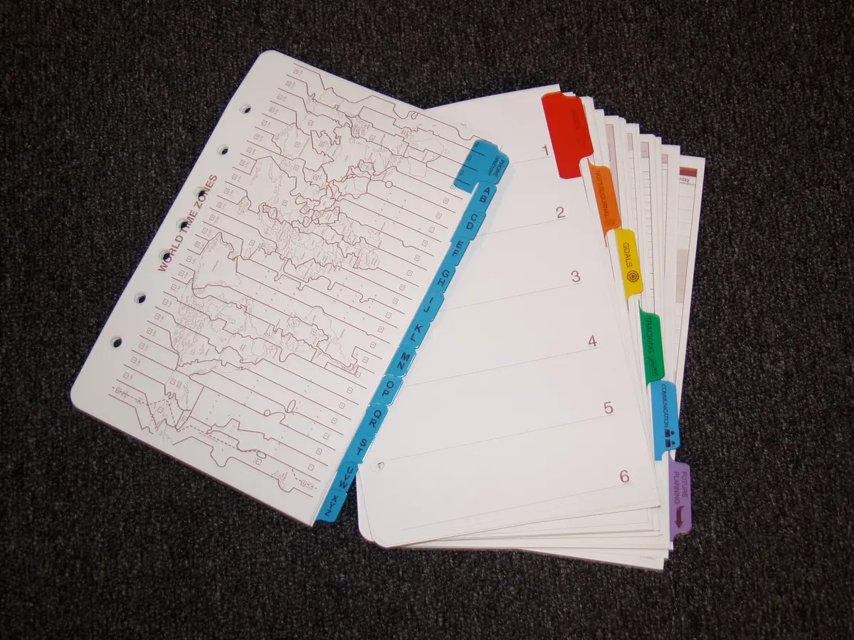 Multi-Colored Tabs Index & Forms 1