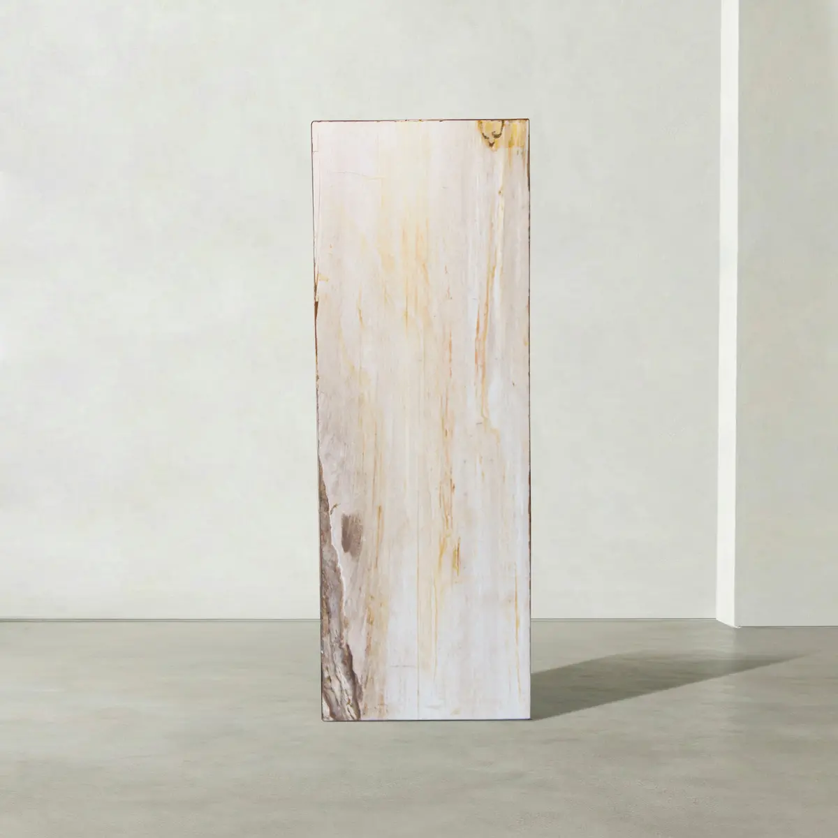 Natural Petrified Wood Hollow Square Pedestal From Indonesia - 39" / 168 Lbs 1