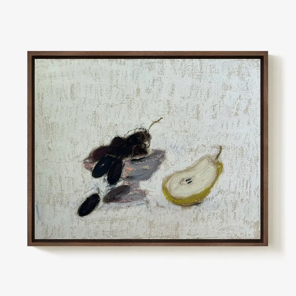 Pear Half And Sapphire Grapes 1
