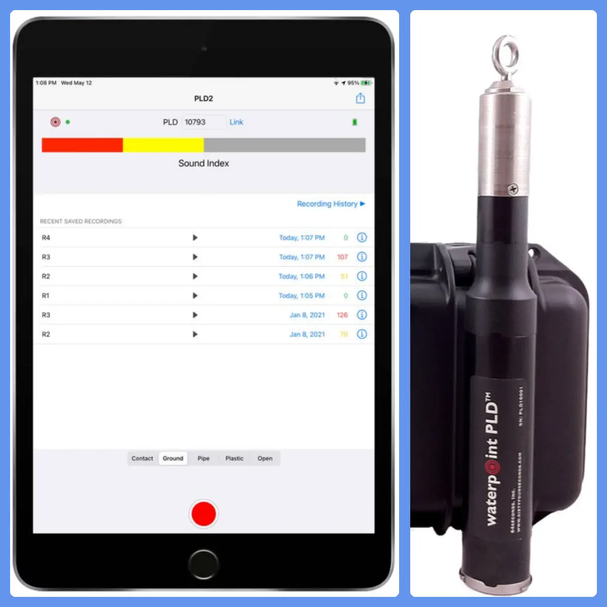 64 Seconds Waterpoint Pld2 Wireless Pipeline Leak Detector Kit 1