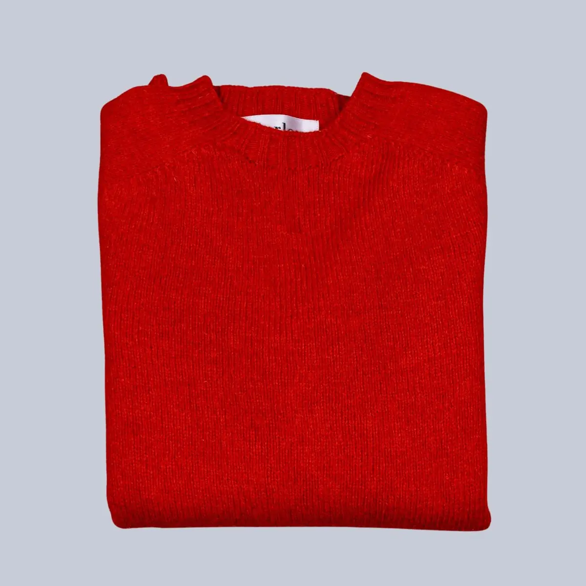 Carmen Red Lambswool Crewneck Sweater 1