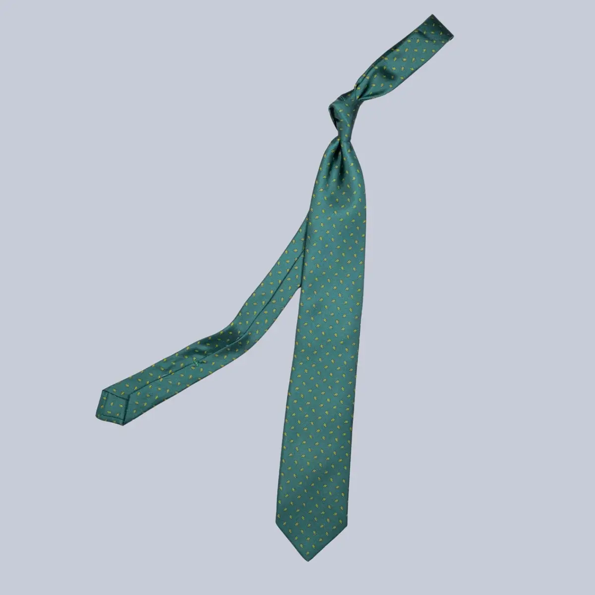 Forrest Green Yellow & Emerald Drop Pattern Tie 1