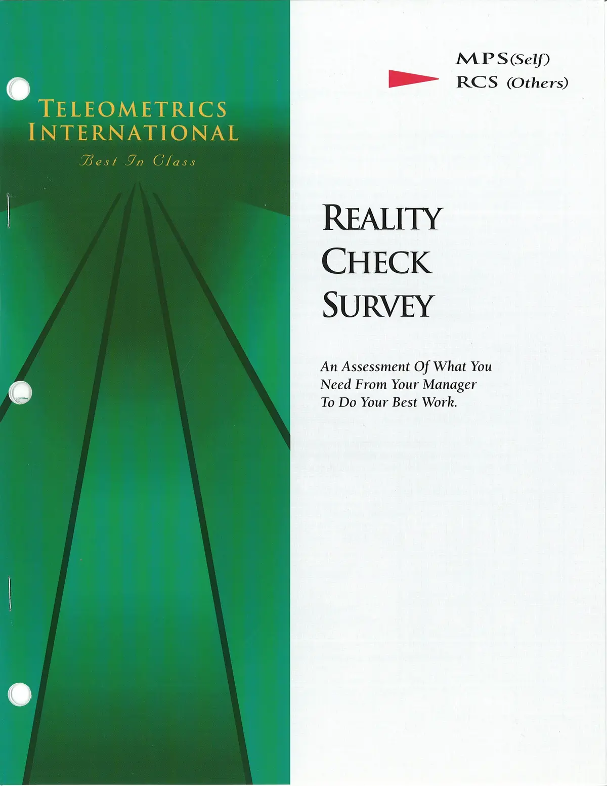 Co-Worker Feedback>> Reality Check Survey (Rcs) 1