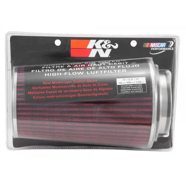 Rg-1002Rd Filtro Largo De Aire K&N Universal Tipo Hongo Adaptable A 3 3.5 Y 4 Largo: 9.5 Pulgadas 1