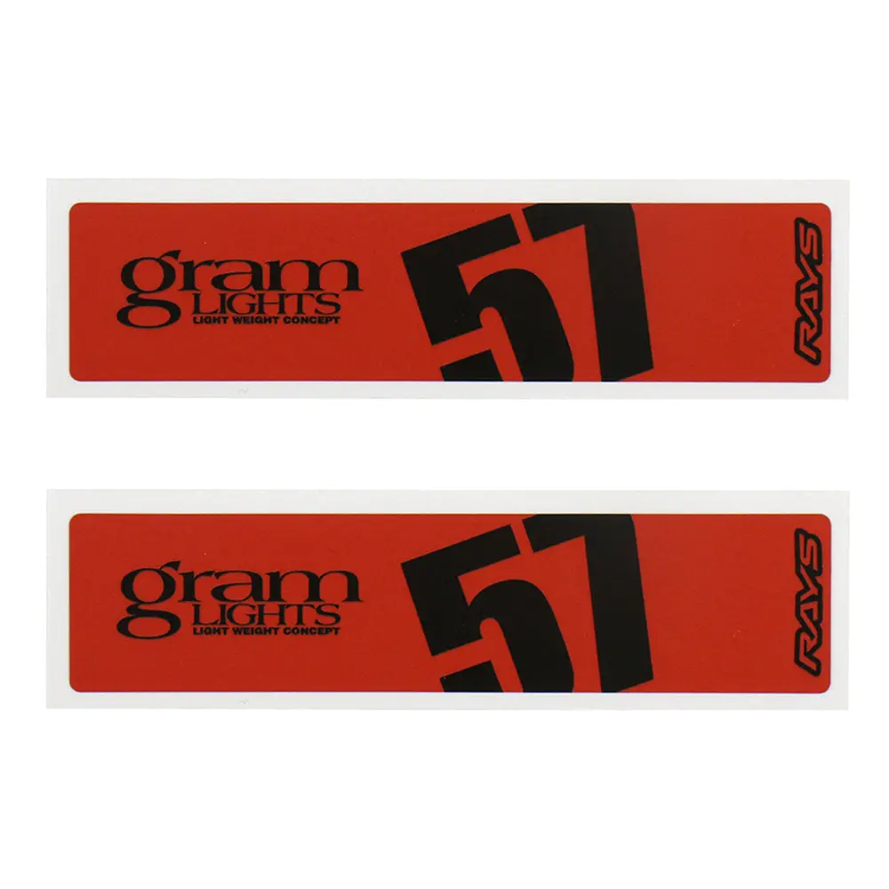 Rays Gram Lights 57Dr/Cr Spoke Sticker Set (2 Pieces / Red) 1