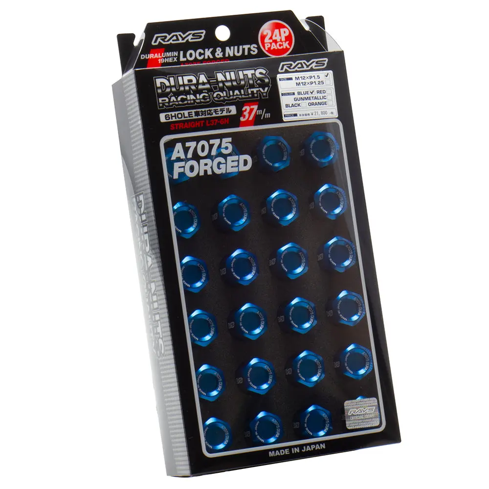Rays L37 Dura Nut Straight Type Lug & Lock Set - M12x1.50 1