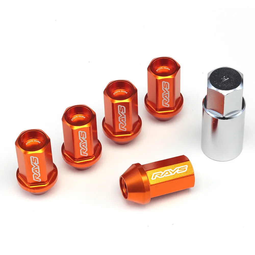 Rays L42 Dura-Nuts Straight Type Lug & Lock Set - M12x1.50 / M12x1.25 2