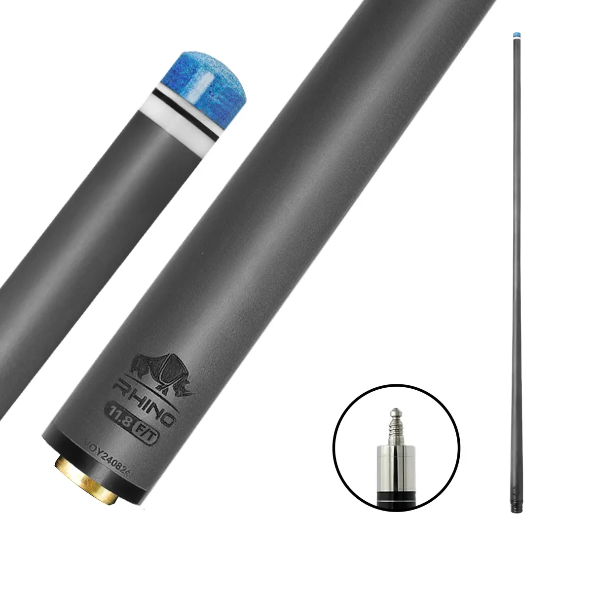 Rhino - 30" / Trueloc F/T Carbon Pool Cue Single Shaft 1