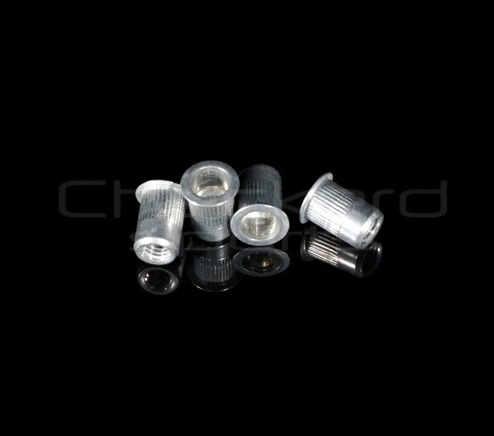 Rivet Nut, Aluminum M6 Large Flange Head 1