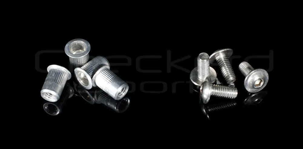 Rivet Nut Al M6 Large Flange Head / Ss Bolt Combo 1