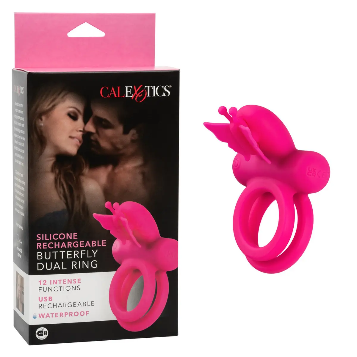 Silicone Rechargeable Dual Butterfly Ring 2