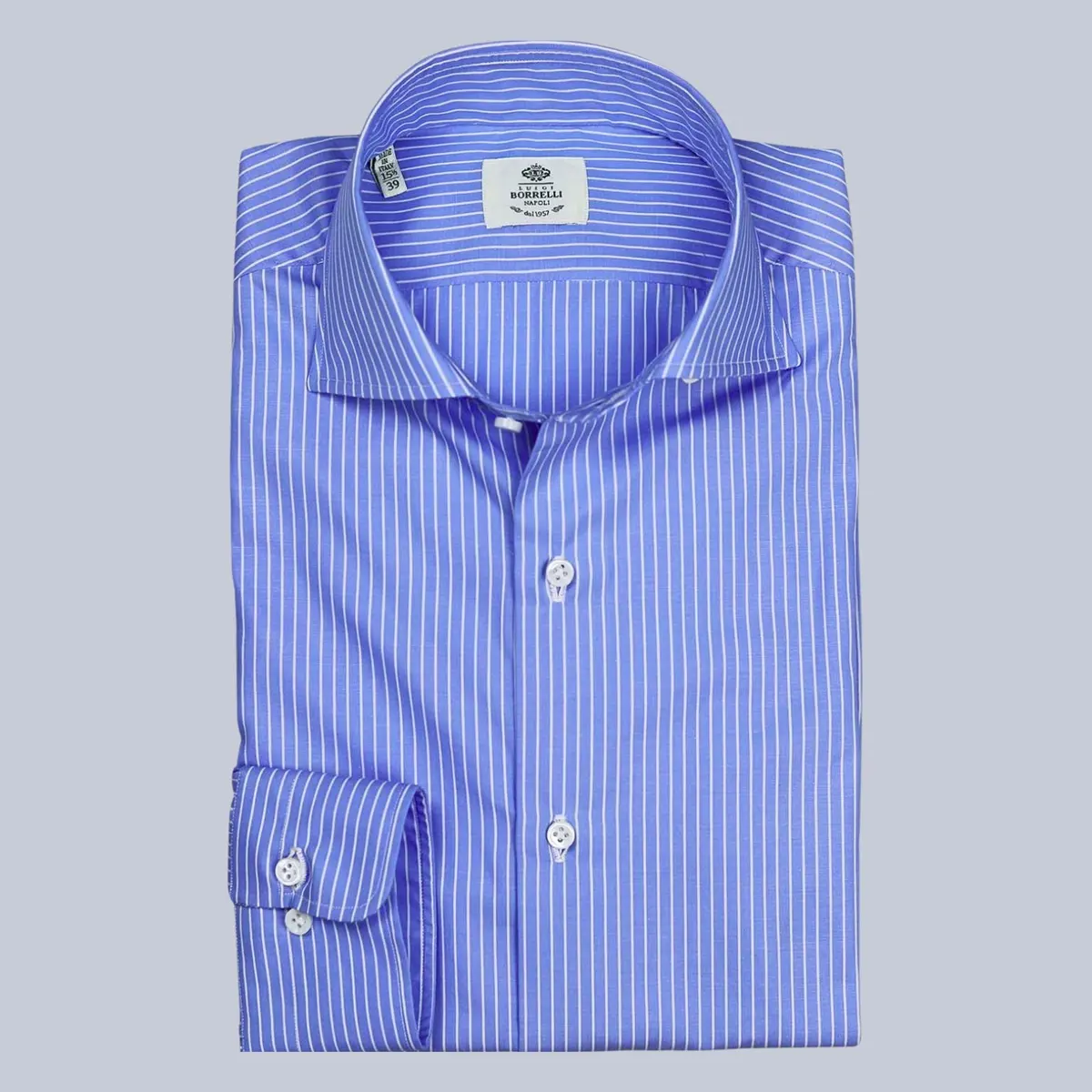 Blue Shirt Popeline Stripe 1
