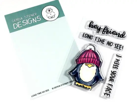 Long Time No See Penguin 3X4 Clear Stamp Set - Gsd625 1