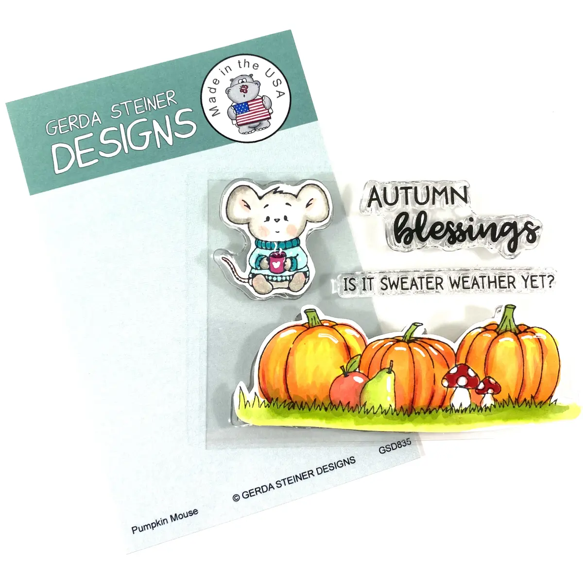 Pumpkin Mouse Clear Stamp Set 1