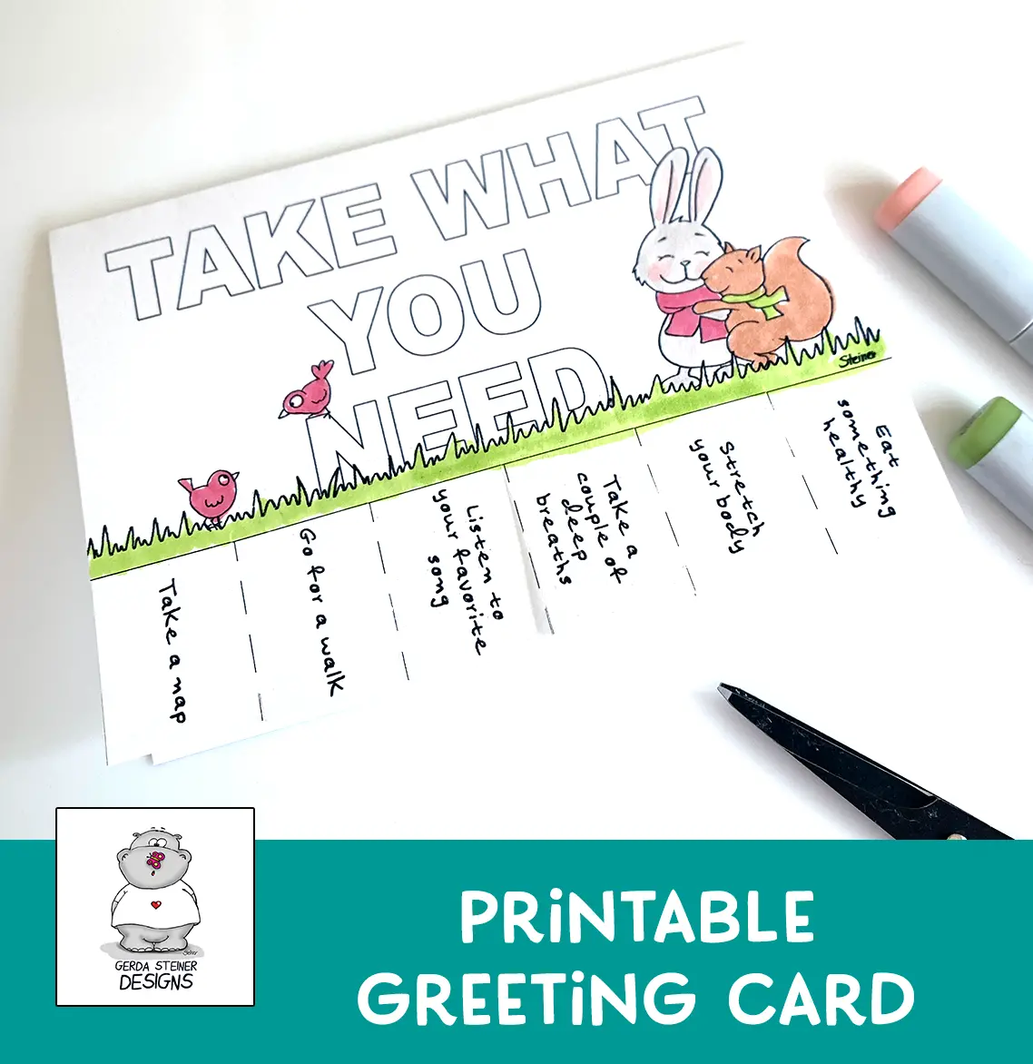 Take What You Need - Printable Greeting Card 1