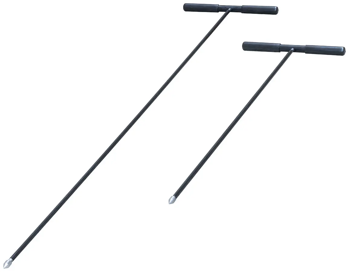 Soil Probe Rod - Non-Insulated "Plus" Type Carbon Steel W/ Replaceable Tips & Grips 1