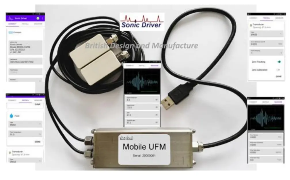 Sonic-Driver Mobile-Ufm Android Clamp-On Flow Meter 1