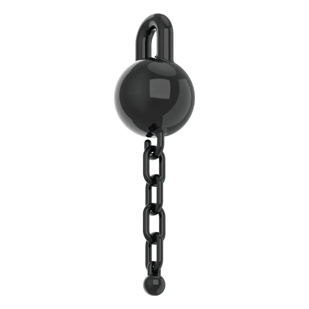Terp Slurper 1 Piece Ball And Chain With Silicone Jar - Black 2