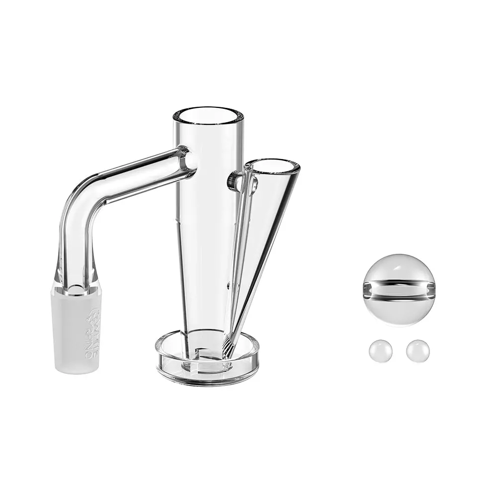 14Mm 90° Terp Slurper Quartz Banger Kit With Carb Cap & Terp Balls - V14 1