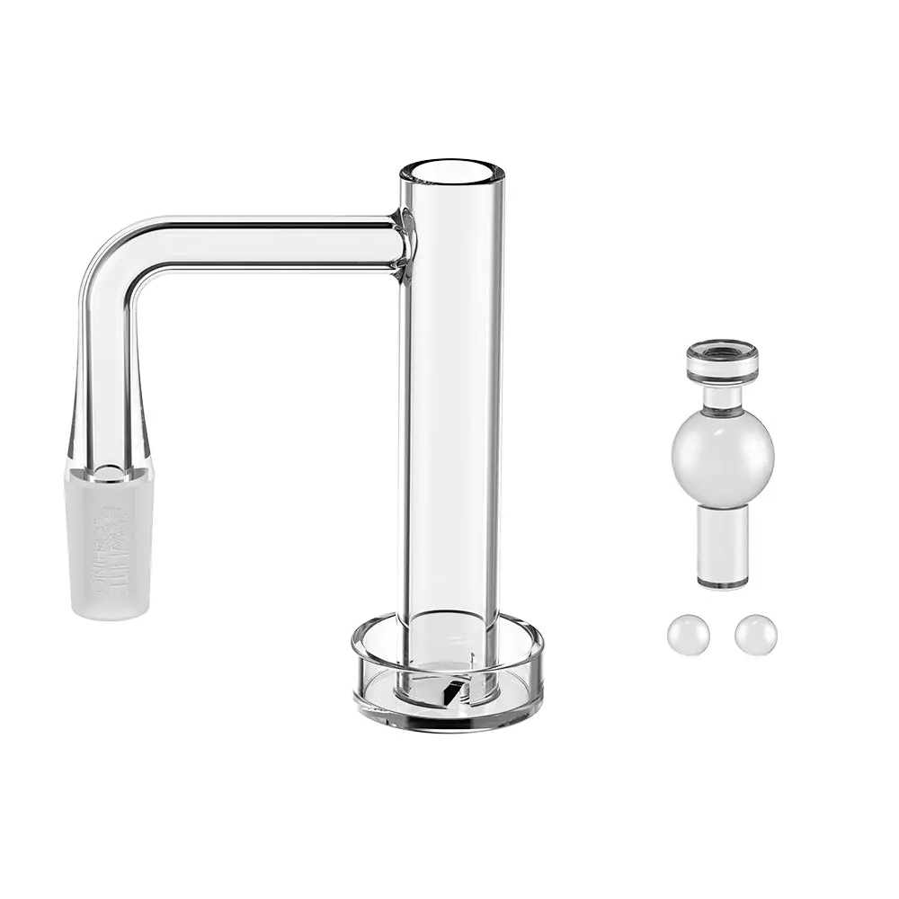 14Mm 90° Terp Slurper Quartz Banger Kit With Carb Cap & Terp Balls - V12 1