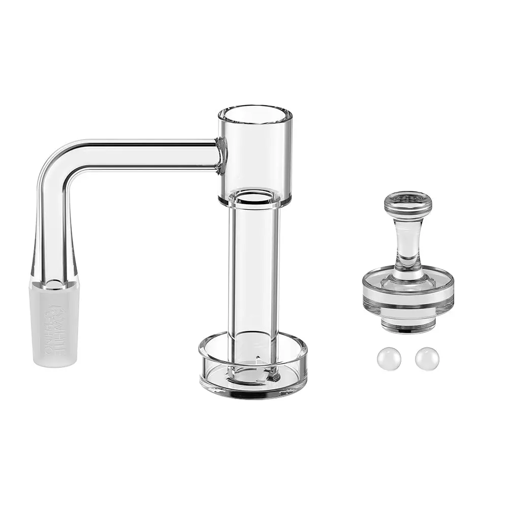 14Mm 90° Terp Slurper Quartz Banger Kit With Carb Cap & Terp Balls - V10 1