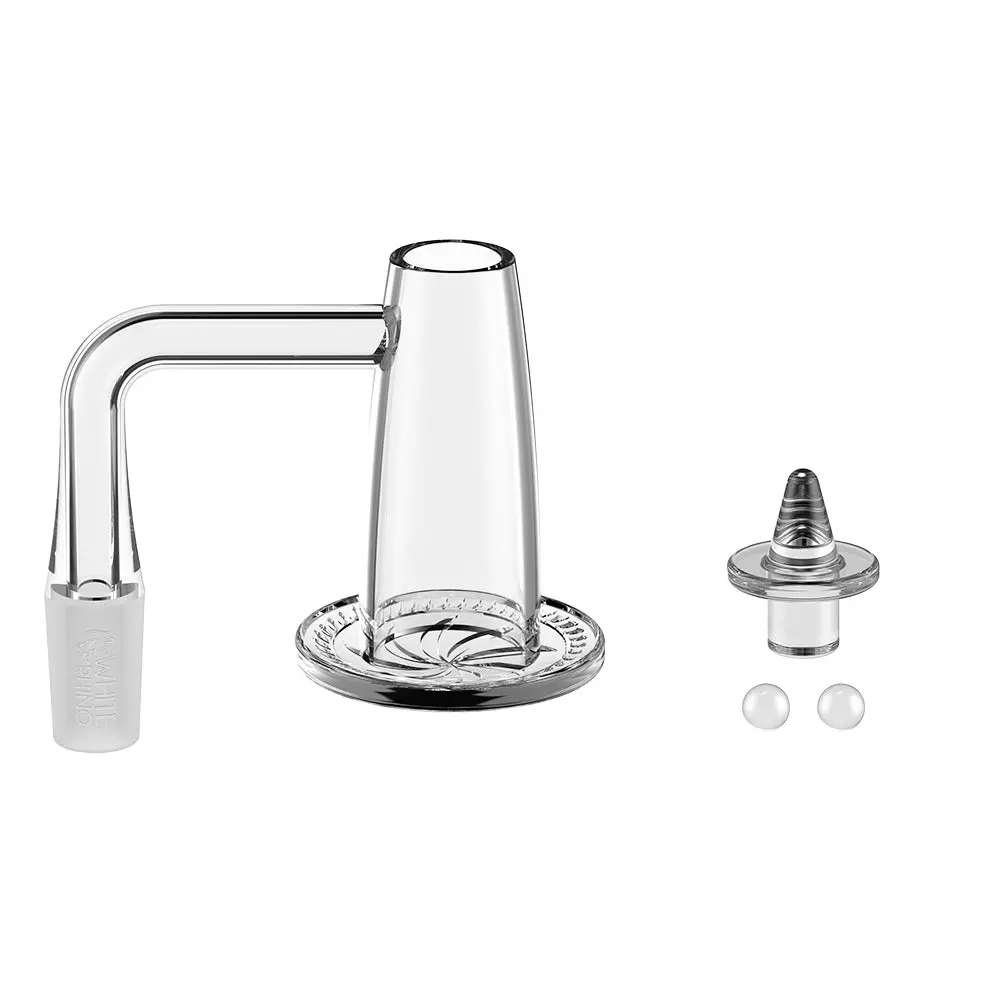 14Mm 90° Terp Slurper Quartz Banger Kit With Carb Cap & Terp Balls - V8 1