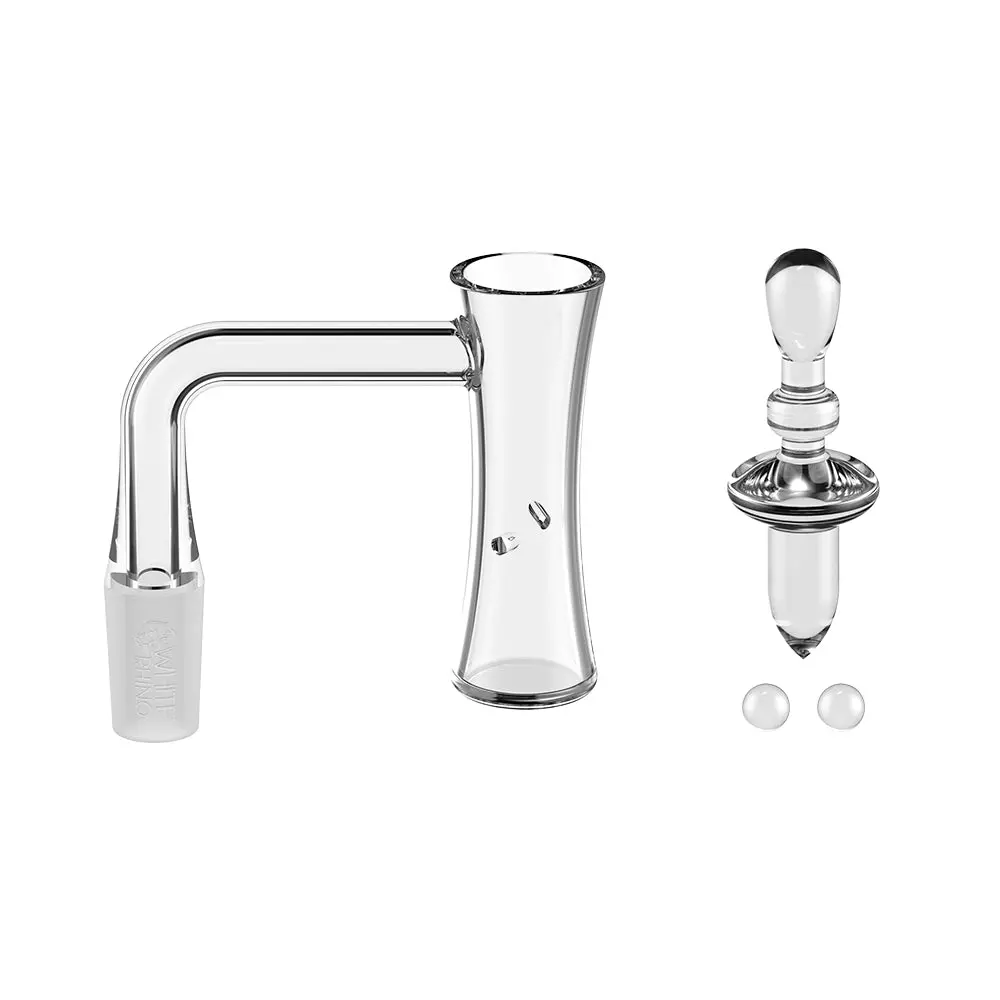 14Mm 90° Terp Slurper Quartz Banger Kit With Carb Cap & Terp Balls - V7 1