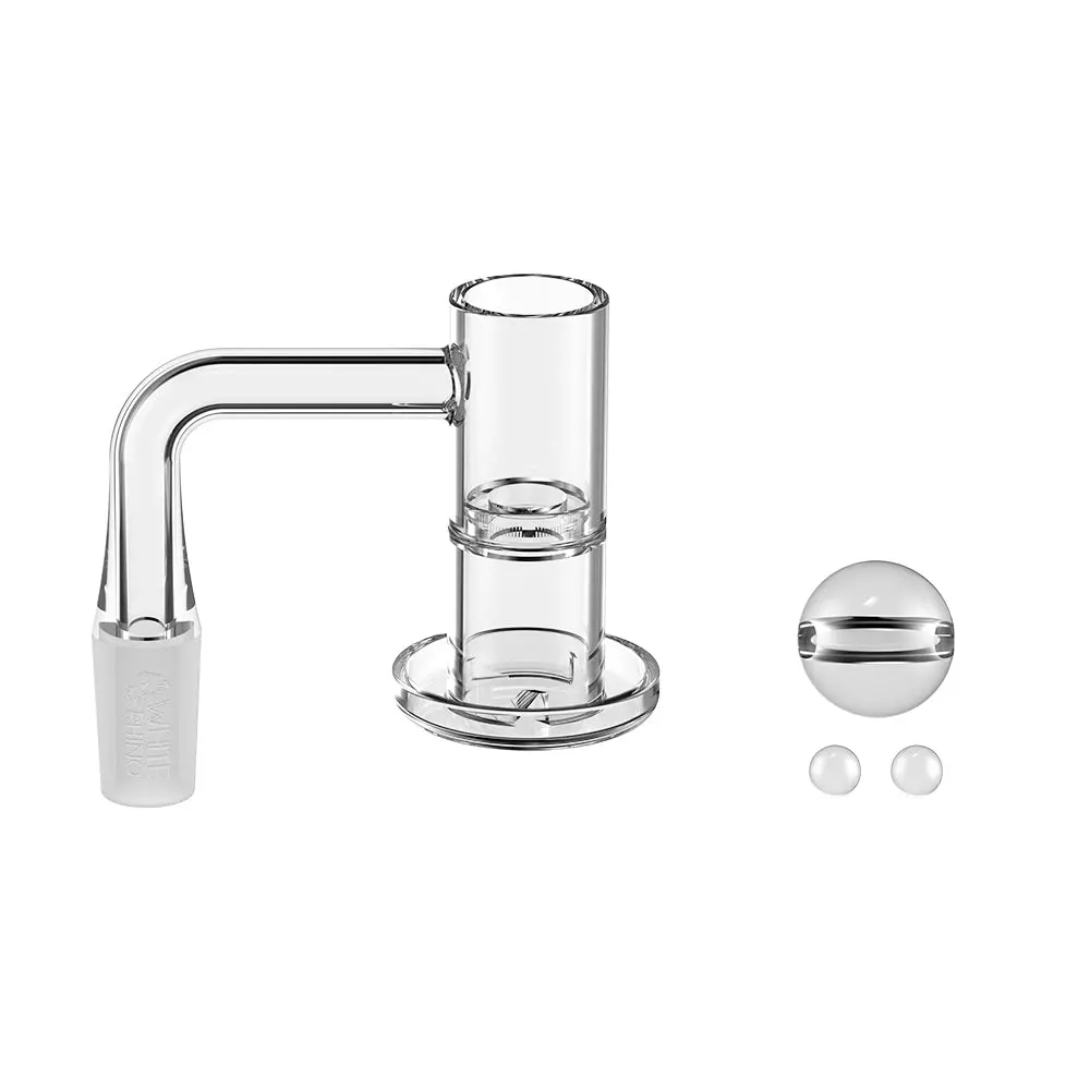 14Mm 90° Terp Slurper Quartz Banger Kit With Carb Cap & Terp Balls - V6 1